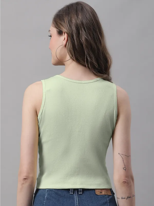 Pista_Cotton_Rib_Round_Neck_Sleeveless_Knot_Top_For_Women
