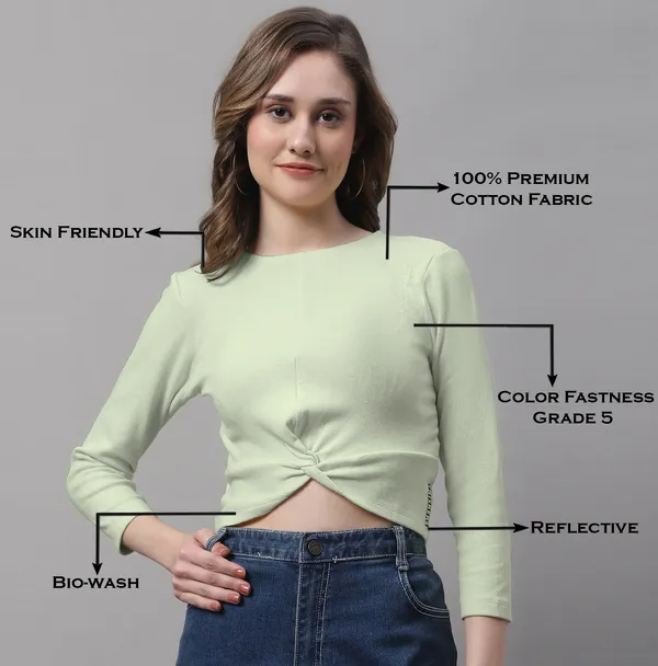 Pista_Cotton_Rib_Round_Neck_Knot_Top_For_Women