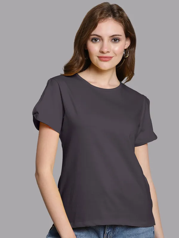 Pack_of_2_White_&_Grey_Cotton_Round_Neck_T-Shirt_For_Women