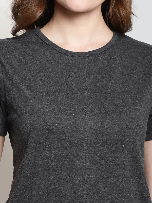 Pack_of_2_Grey_&_Mustard_Cotton_Round_Neck_T-Shirt_For_Women