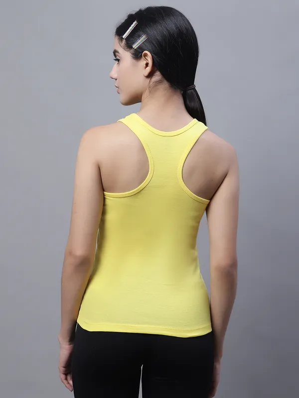 Yellow_Cotton_Rib_Racerback_Tank_Top_For_Women