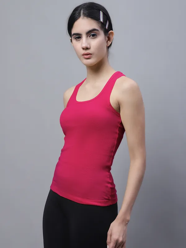 Pink_Cotton_Rib_Racerback_Tank_Top_For_Women