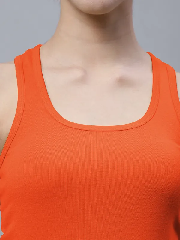 Orange_Cotton_Rib_Racerback_Tank_Top_For_Women