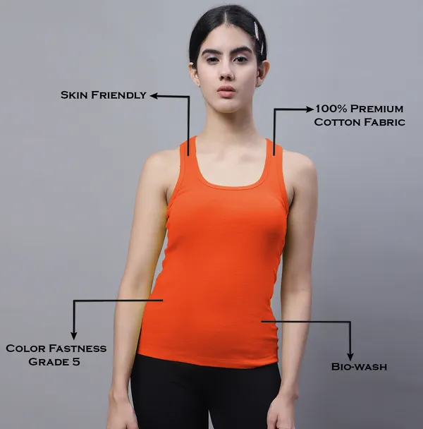 Orange_Cotton_Rib_Racerback_Tank_Top_For_Women