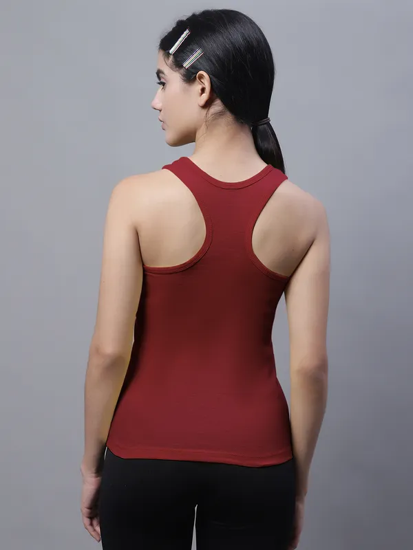 Maroon_Cotton_Rib_Racerback_Tank_Top_For_Women