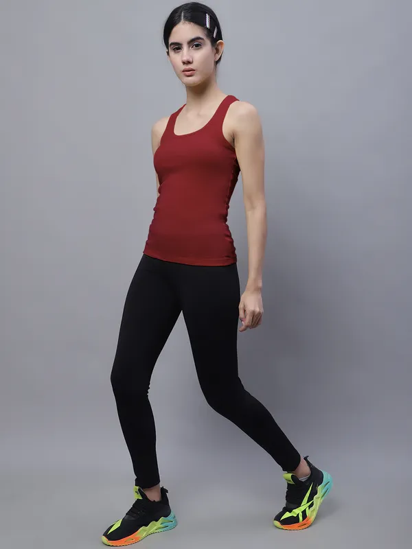 Maroon_Cotton_Rib_Racerback_Tank_Top_For_Women