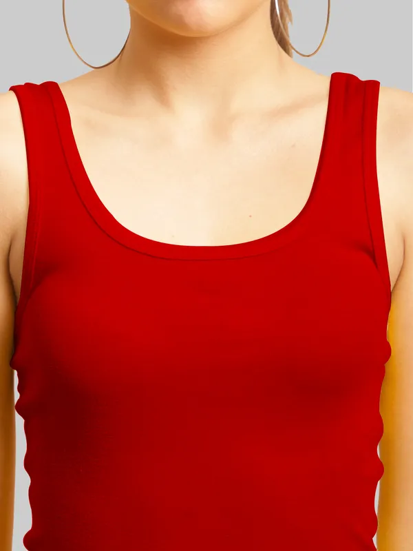 Red_Cotton_Rib_Tank_Top_For_Women