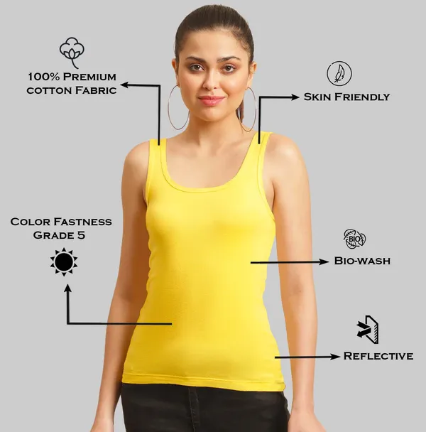 Yellow_Cotton_Rib_Tank_Top_For_Women