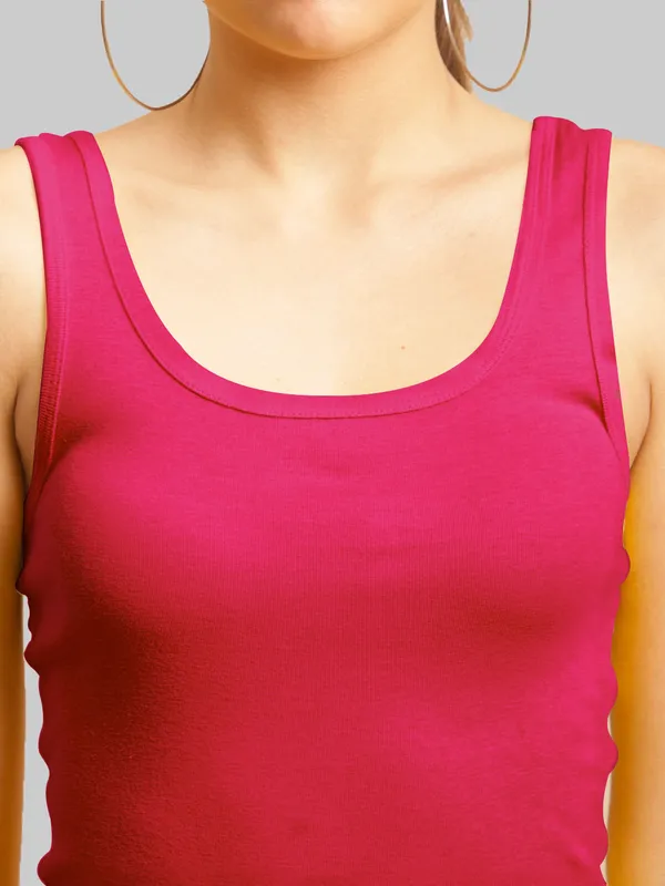 Pink_Cotton_Rib_Tank_Top_For_Women