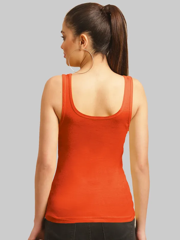 Orange_Cotton_Rib_Tank_Top_For_Women
