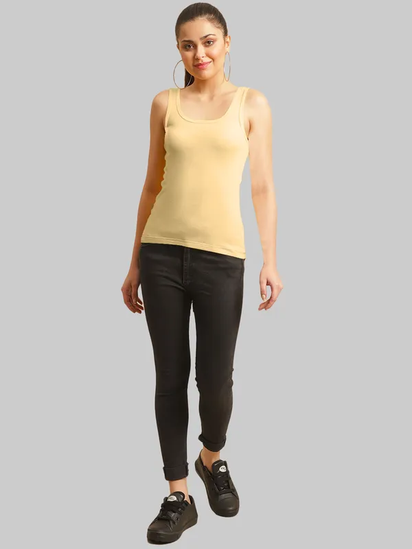 Beige_Cotton_Rib_Tank_Top_For_Women