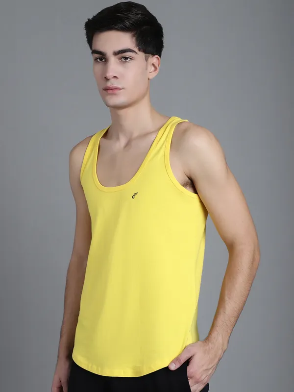 Yellow_Cotton_U_Neck_All_Day_Wear_Vest_For_Men