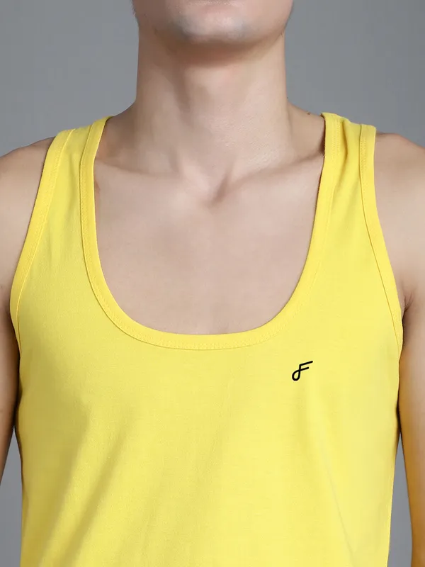 Yellow_Cotton_U_Neck_All_Day_Wear_Vest_For_Men