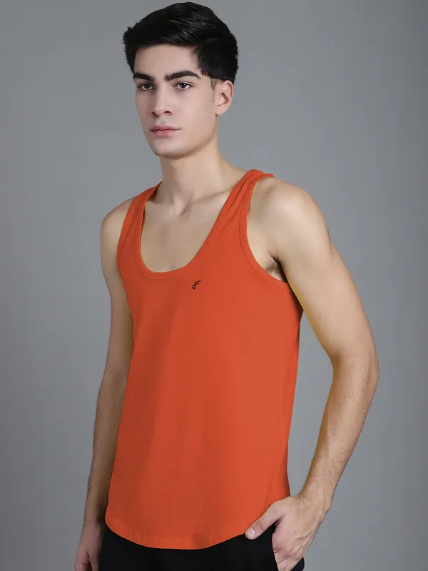 Orange_Cotton_U_Neck_All_Day_Wear_Vest_For_Men