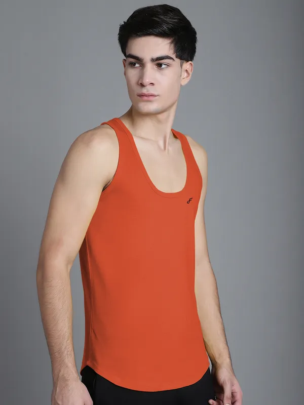 Orange_Cotton_U_Neck_All_Day_Wear_Vest_For_Men