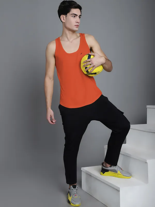 Orange_Cotton_U_Neck_All_Day_Wear_Vest_For_Men
