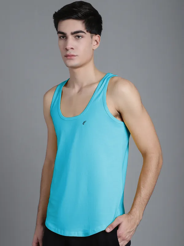 Turquoise_Blue_Cotton_U_Neck_All_Day_Wear_Vest_For_Men