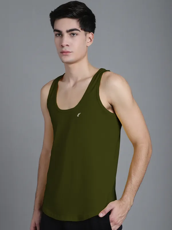 Olive_Green_Cotton_U_Neck_All_Day_Wear_Vest_For_Men