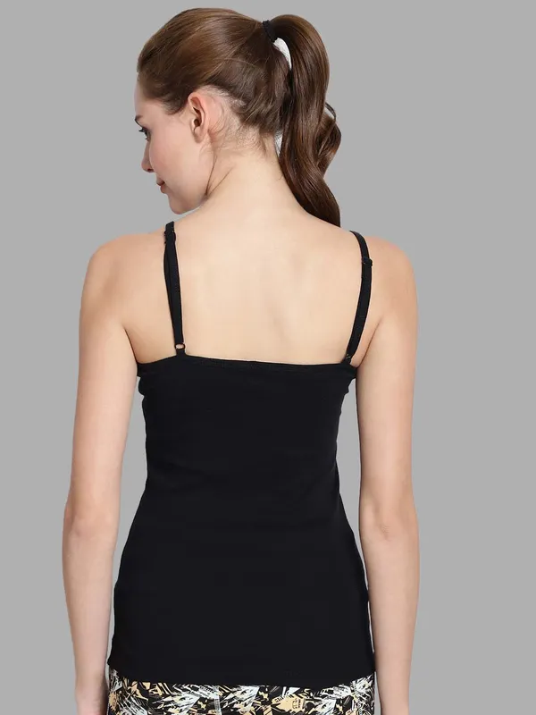 Black_Cotton_Rib_Camisole_For_Women