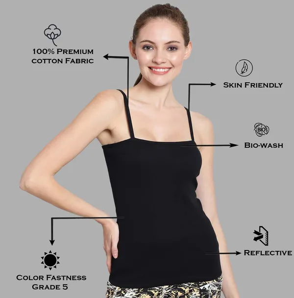 Black_Cotton_Rib_Camisole_For_Women