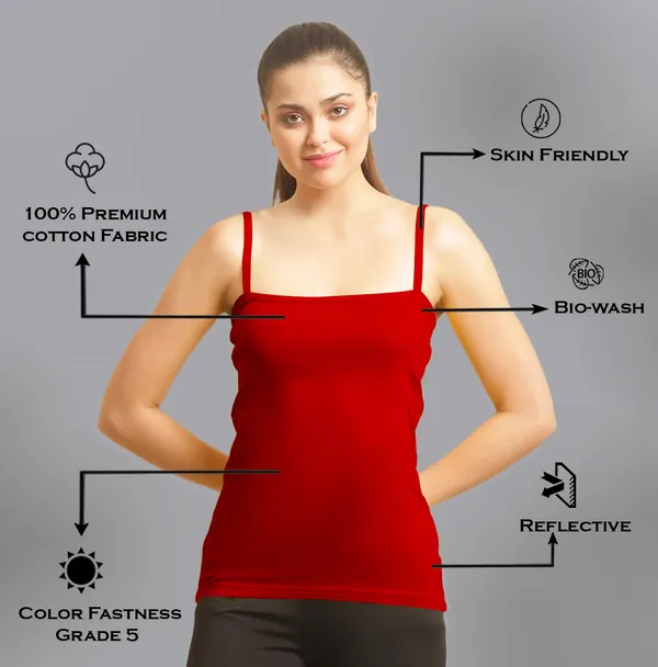 Red_Cotton_Rib_Camisole_For_Women