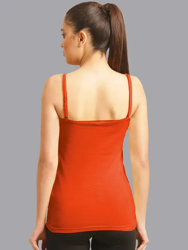 Orange_Cotton_Rib_Camisole_For_Women