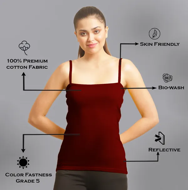 Maroon_Cotton_Rib_Camisole_For_Women