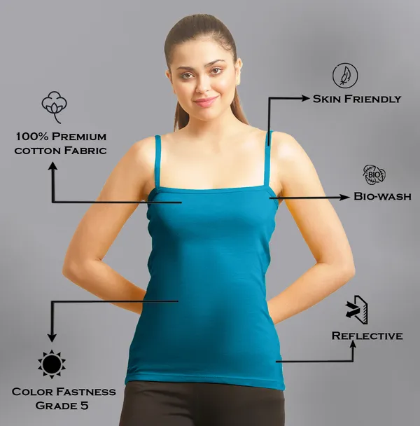 Turquoise_Blue_Cotton_Rib_Camisole_For_Women