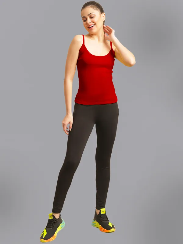 Red_Cotton_Rib_Camisole_For_Women
