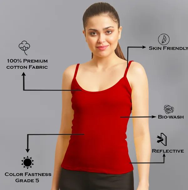 Red_Cotton_Rib_Camisole_For_Women