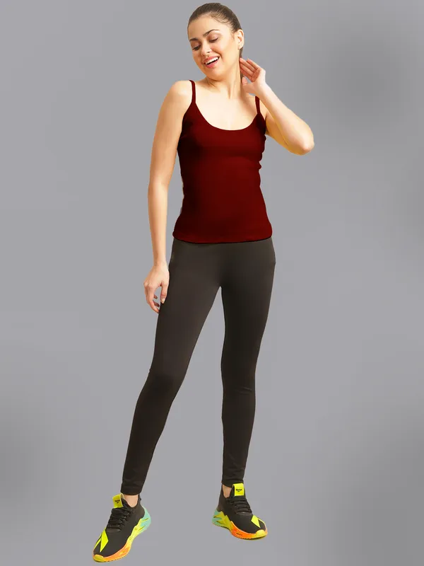 Maroon_Cotton_Rib_Camisole_For_Women