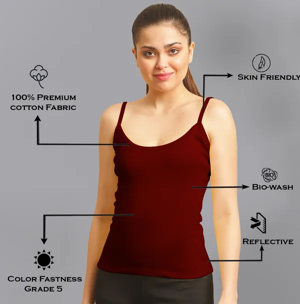 Maroon_Cotton_Rib_Camisole_For_Women