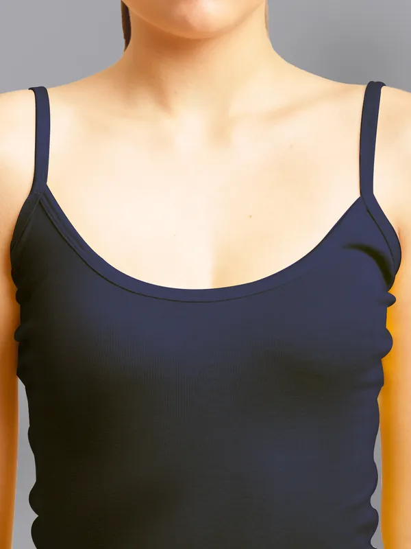 Navy_Blue_Cotton_Rib_Camisole_For_Women