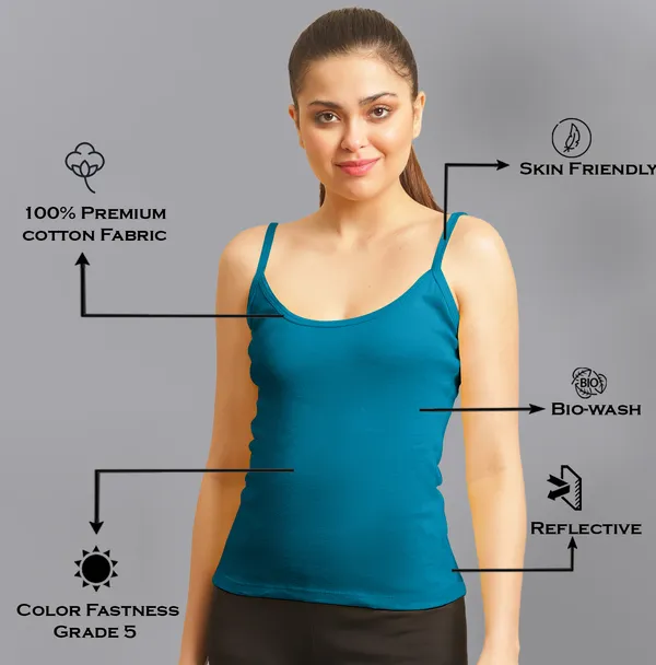 Turquoise_Blue_Cotton_Rib_Camisole_For_Women