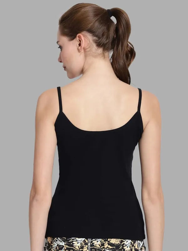 Black_Cotton_Rib_Camisole_For_Women