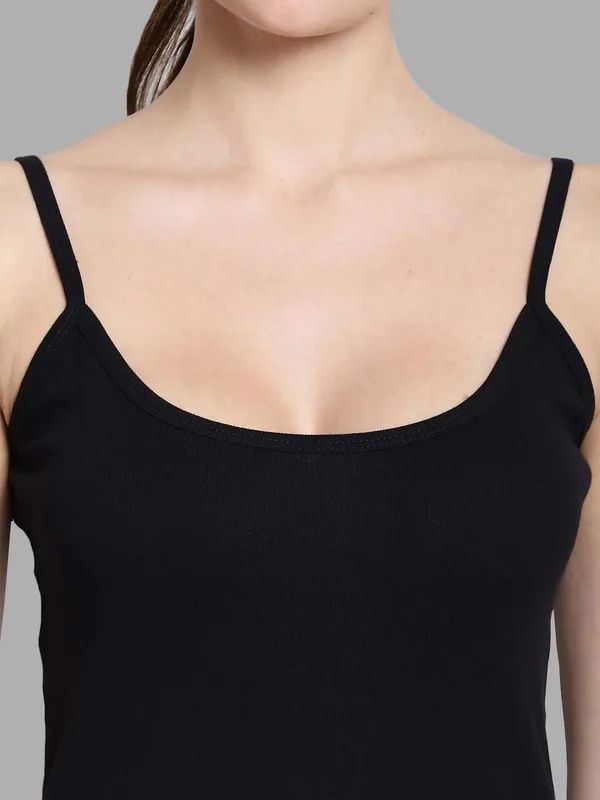 Black_Cotton_Rib_Camisole_For_Women