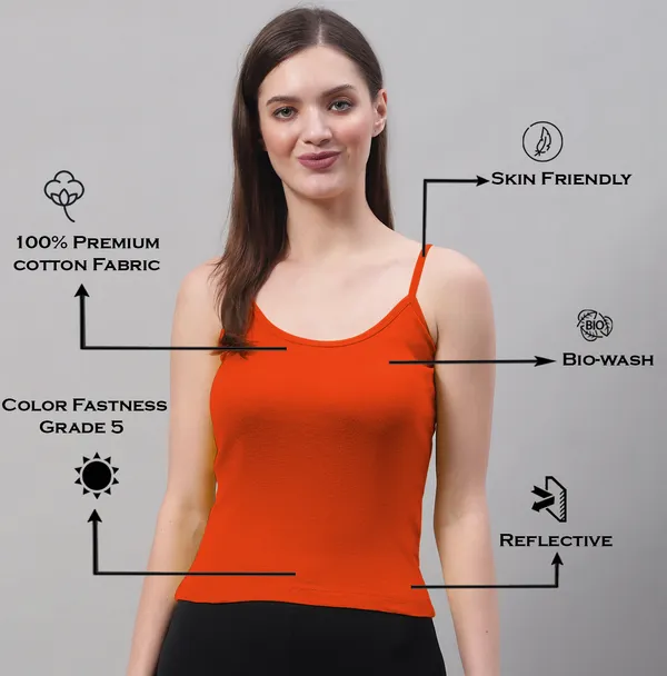 Orange_Cotton_Rib_Camisole_For_Women