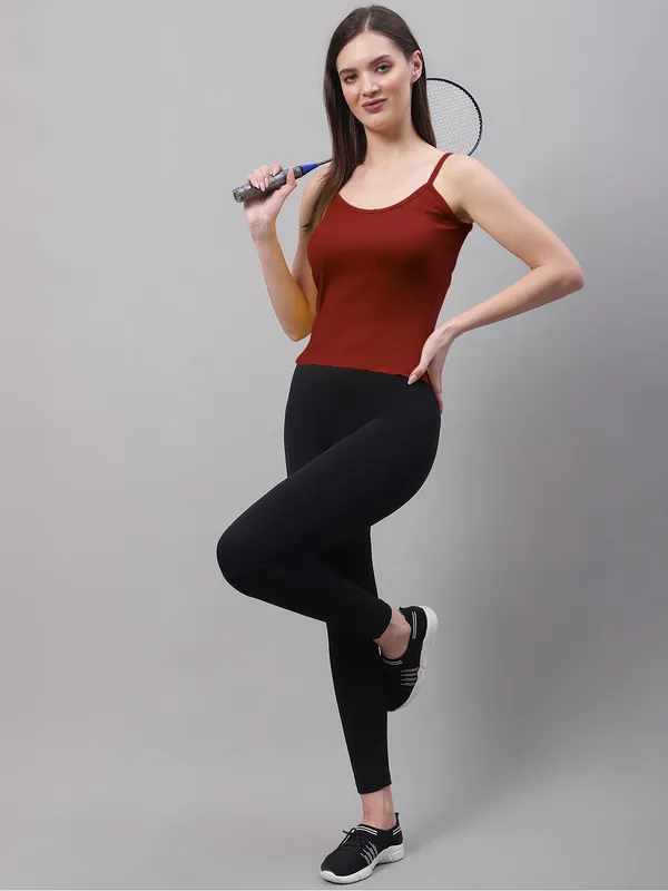 Maroon_Cotton_Rib_Camisole_For_Women