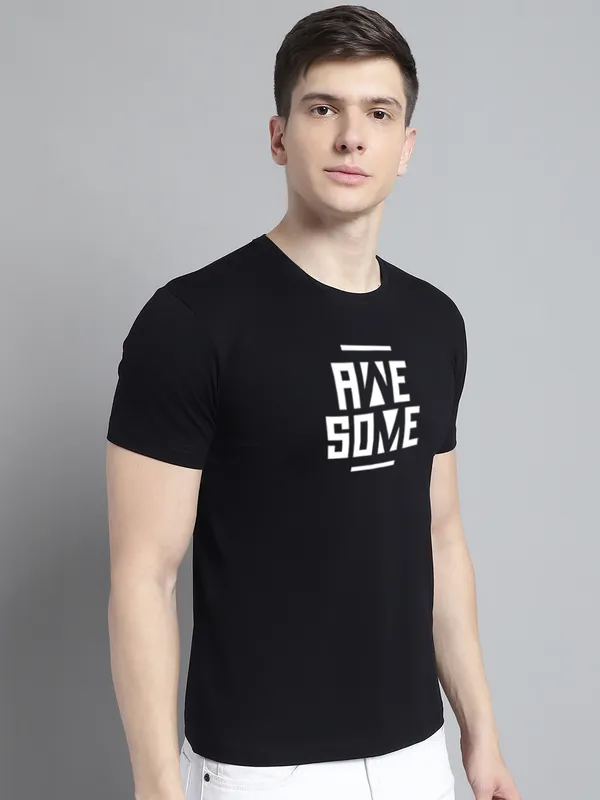 Black_Cotton_Awesome_Print_Round_Neck_T-Shirt_For_Men