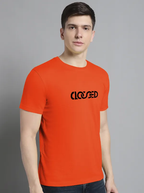 Orange_Cotton_Closed_Print_Round_Neck_T-Shirt_For_Men