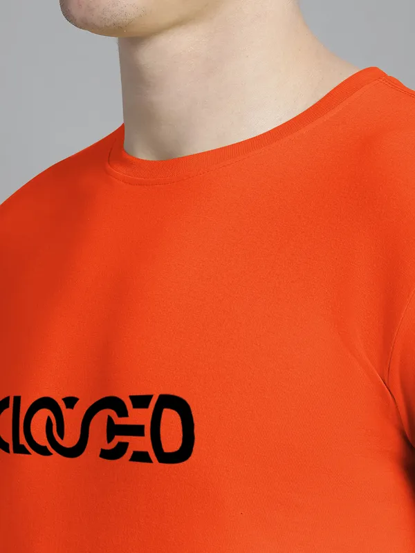 Orange_Cotton_Closed_Print_Round_Neck_T-Shirt_For_Men
