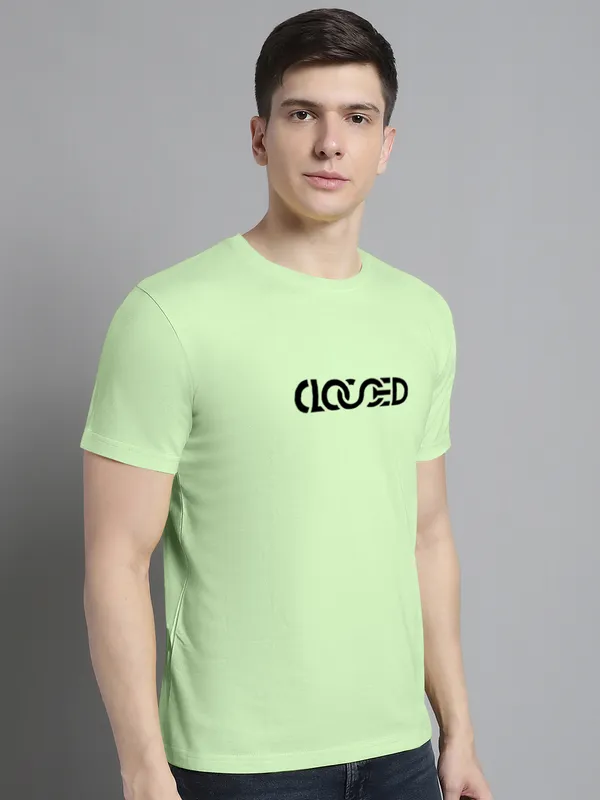 Sea_Green_Cotton_Closed_Print_Round_Neck_T-Shirt_For_Men