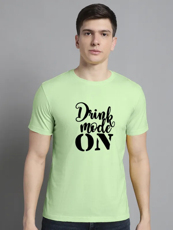 Pack_of_2_Sea_Green_&_Grey_Cotton_Rib_Trimmed_Neckline_Printed_T-Shirt_For_Men