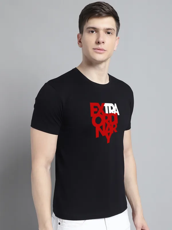 Black_Cotton_Extra_Ordinary_Print_Round_Neck_T-Shirt_For_Men