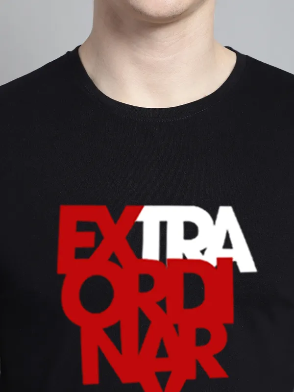 Black_Cotton_Extra_Ordinary_Print_Round_Neck_T-Shirt_For_Men