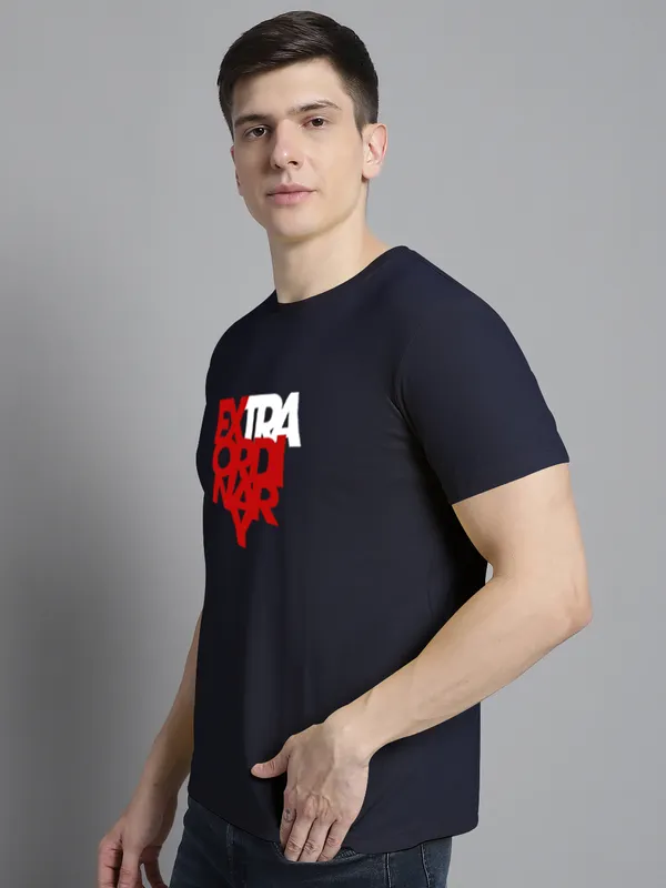 Navy_Blue_Cotton_Extra_Ordinary_Print_Round_Neck_T-Shirt_For_Men