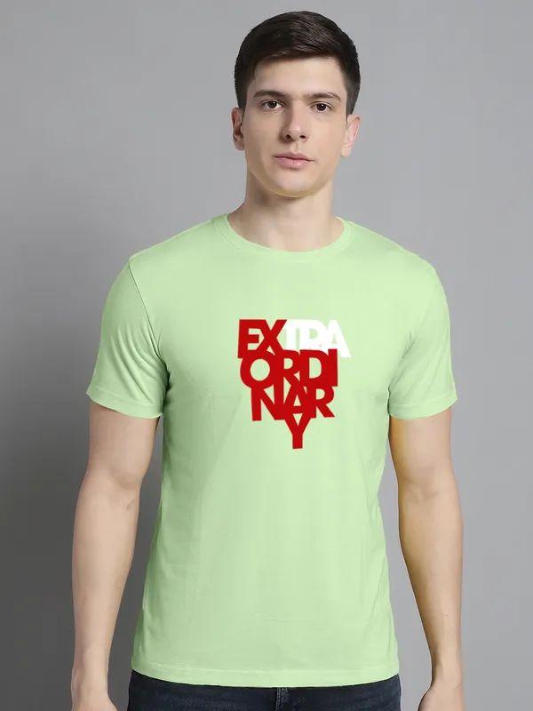Pack_of_2_Sea_Green_&_Maroon_Cotton_Rib_Trimmed_Neckline_Printed_T-Shirt_For_Men