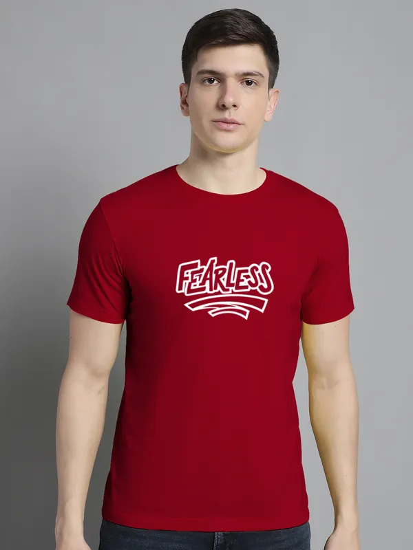 Pack_of_2_Sea_Green_&_Maroon_Cotton_Rib_Trimmed_Neckline_Printed_T-Shirt_For_Men