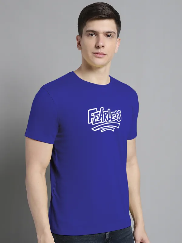 Blue_Cotton_Fearless_Print_Round_Neck_T-Shirt_For_Men