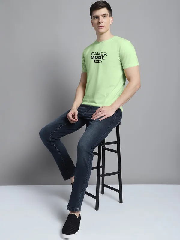 Pack_of_2_Sea_Green_&_Blue_Cotton_Rib_Trimmed_Neckline_Printed_T-Shirt_For_Men